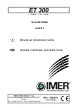 IMER ET 300 Operating, Maintenance, Spare Parts Manual предпросмотр