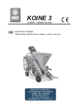 IMER KOINE 3 Operating, Maintenance, Spare Parts Manual предпросмотр