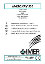 IMER MASONRY 300 Operating, Maintenance, Spare Parts Manual preview