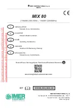 Предварительный просмотр 1 страницы IMER MIX 80 Operating And Maintenance