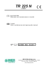 Preview for 1 page of IMER TR 225 N Installation, User, Maintenance And Dismantling Manual