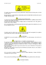 Preview for 5 page of Imesa FLATWORK IRONER Installation And Use Instructions And Warnings