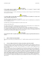 Preview for 10 page of Imesa FLATWORK IRONER Installation And Use Instructions And Warnings