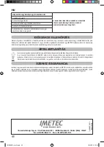 Предварительный просмотр 42 страницы Imetec F2115 Instruction Manual