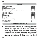 Предварительный просмотр 40 страницы Imetec FaceFX L0701 Operating Instructions Manual