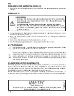 Предварительный просмотр 17 страницы Imetec G4301 Instructions For Use Manual