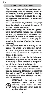 Preview for 12 page of Imetec H3401 Operating Instructions Manual