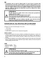 Preview for 4 page of Imetec H4201 Instructions For Use Manual