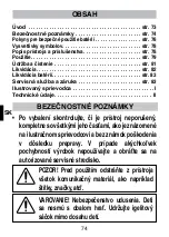 Preview for 76 page of Imetec L2401 Manual