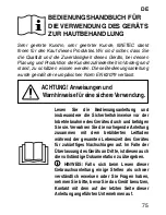 Предварительный просмотр 77 страницы Imetec L6801 Operating Instructions Manual