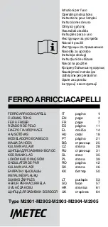 Preview for 1 page of Imetec M2901 Operating Instructions Manual