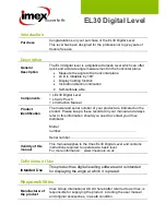 Preview for 1 page of imex EL30 Manual