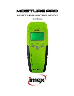 Preview for 1 page of imex Moisture Pro MP100 User Manual