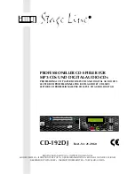 Preview for 1 page of IMG STAGE LINE CD-192DJ Instruction Manual