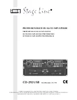 IMG STAGE LINE cd-292usb Instruction Manual preview