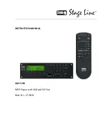 IMG STAGE LINE DMP-250 Instruction Manual preview