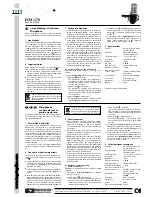 Preview for 2 page of IMG STAGE LINE ECM-170 Operating Instructions