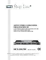 Preview for 1 page of IMG STAGE LINE MCX-200/SW Instruction Manual