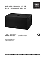 Preview for 1 page of IMG STAGE LINE MEGA-215DSP Instruction Manual