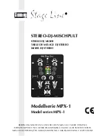 Preview for 1 page of IMG STAGE LINE MPX-1 Instruction Manual