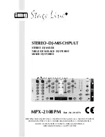 Preview for 1 page of IMG STAGE LINE MPX-210BPM Instruction Manual