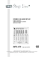 Preview for 1 page of IMG STAGE LINE MPX-470 B Instruction Manual