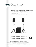 Preview for 1 page of IMG STAGE LINE PROTON-15 Instruction Manual