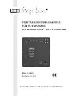 Preview for 1 page of IMG STAGE LINE SAM-500D Instruction Manual