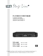 Preview for 1 page of IMG STAGE LINE STA-1000 Instruction Manual