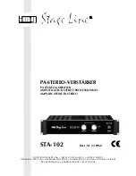 Preview for 1 page of IMG STAGE LINE STA-102 Instruction Manual