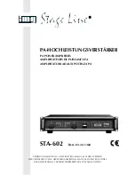 Preview for 1 page of IMG STAGE LINE STA-602 Instruction Manual