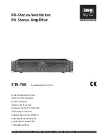 IMG STAGE LINE STA-700 Instruction Manual preview