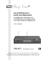 IMG STAGE LINE TXS-875 Instruction Manual preview