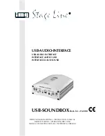 Preview for 1 page of IMG STAGE LINE USB-SOUNDBOX Instruction Manual