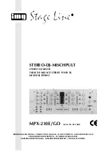 IMG STAGELINE MPX-210E/GO Instruction Manual preview