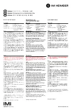 Preview for 6 page of Imi Heimeier Vekolux Installation And Operating Instructions Manual