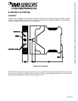 Preview for 10 page of IMI SENSORS 477A05 Installation And Operating Manual