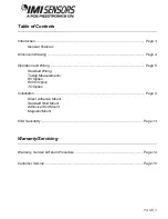 Предварительный просмотр 7 страницы IMI SENSORS 640B00 Installation And Operating Manual