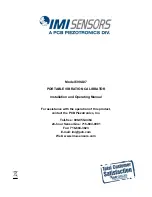 IMI SENSORS 699A07 Installation And Operating Manual preview