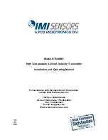 IMI SENSORS HT640B01 Installation And Operating Manual предпросмотр