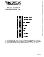 Preview for 15 page of IMI SENSORS Y685B0001A13 Installation And Operating Manual