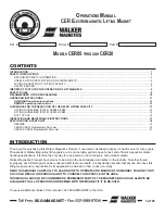 IMI WALKER CER05 Operation Manual предпросмотр