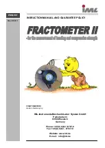 Preview for 1 page of IML FRACTOMETER II Instruction Manual