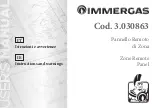 Предварительный просмотр 1 страницы Immergas 3.030863 Instructions And Warnings