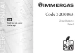 Immergas Code 3.030863 Instruction And Warning Book preview