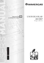 Immergas UB INOX SOLAR 200 ERP Instruction And Recommendation Booklet предпросмотр