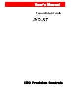 Preview for 1 page of IMO Precision Controls K7 Series User Manual