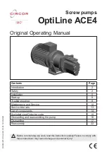 IMO CIRCOR OptiLine ACE4 Original Operating Manual предпросмотр