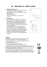 Предварительный просмотр 2 страницы impact GENESIS A12 User Manual