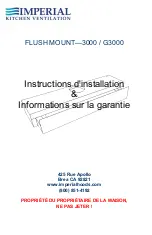 Preview for 8 page of Imperial Kitchen Ventilation 3000PS1 Installation Instructions & Warranty Information